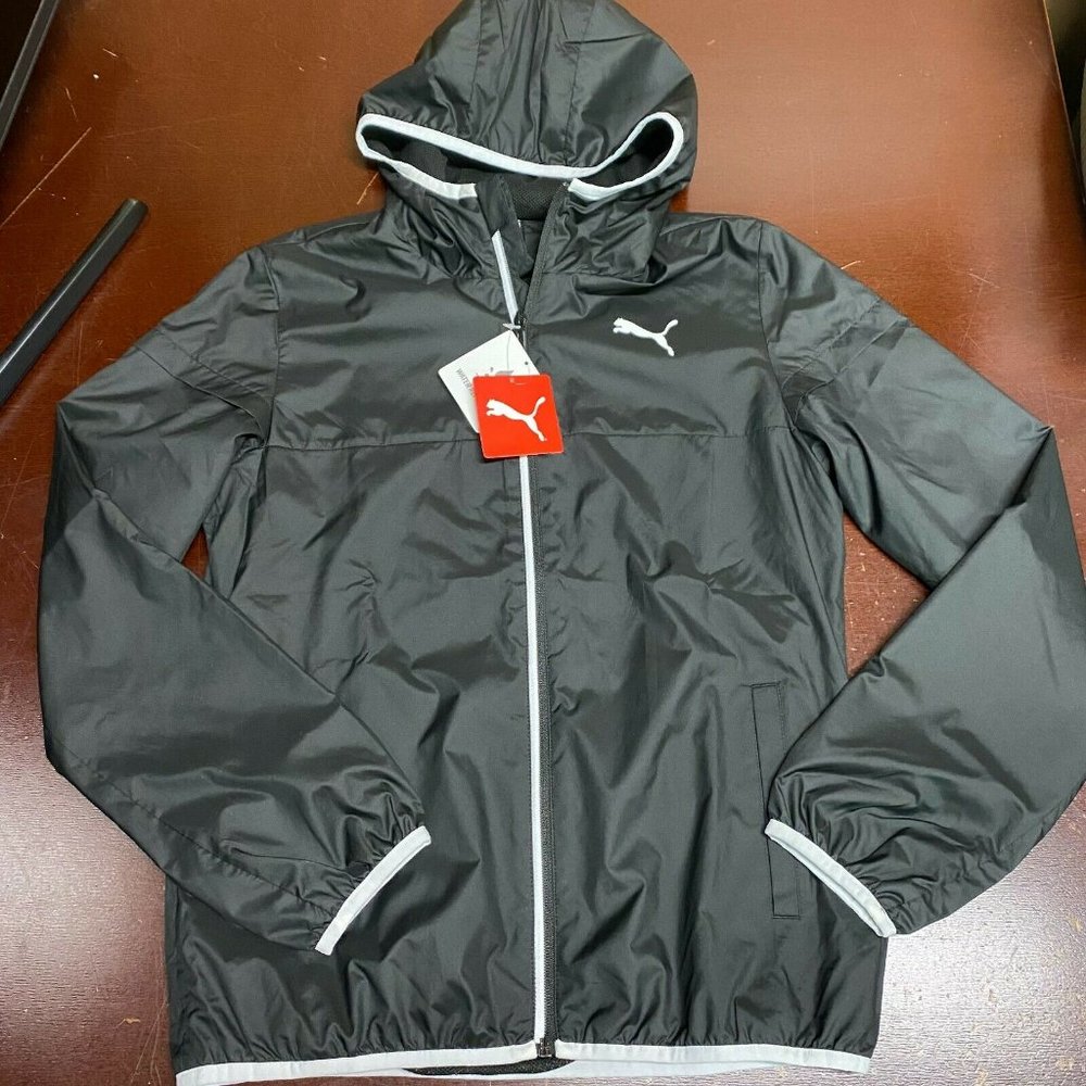 Puma Hooded Full Zip Windbreaker Jacket S, M